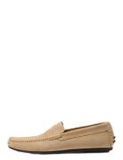 Slhsergio Suede Penny Driving Shoe Selected Beige