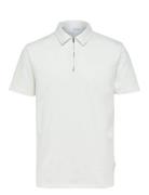 Slhrelax-Terry Ss Zip Polo Ex Selected White