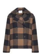 Slfevana Short Wool Jacket Selected Brown