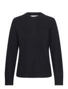Slfrena Ls Knit O-Neck Camp Selected Black