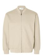 Slhmack Sweat Bomber Ls Noos Selected Beige