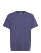Slhaspen Slub Ss O-Neck Tee Noos Selected Blue