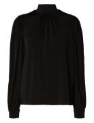 Slfsaya Ls High Neck Top Selected Black