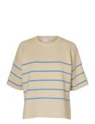 Slfliva 2/4 Knit O-Neck Noos Selected Beige