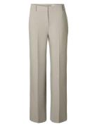 Slfrita Mw Wide Pant Mel Noos Selected Beige