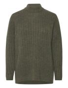 Slfmaline Ls Knit High Neck Noos Selected Khaki