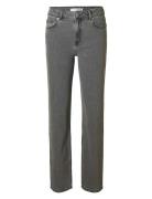 Slfalice Mw Straight Eloise Grey Jeans Selected Grey