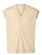Slhtray Knit Merino Vest Cardigan Ex Selected Cream