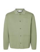 Slhmike Light Relaxed Polo Cardigan Noos Selected Green