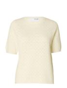 Slfhelen 2/4 Knit O-Neck Selected Cream