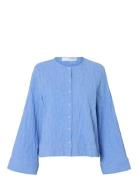 Slfcoria Ls Shirt B Selected Blue