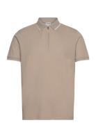 Slhfave Sport Zip Ss Polo Noos Selected Beige