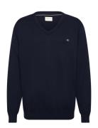 Shield Cotton V-Neck GANT Navy