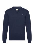 Shield Cotton V-Neck GANT Navy