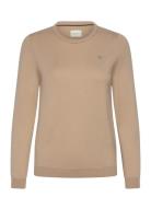 Cotton C-Neck GANT Beige