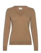 Lambswool Blend V-Neck GANT Beige