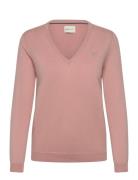 Cotton V-Neck GANT Pink