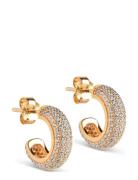 Luna Mini Sparkling Hoops Enamel Copenhagen Gold