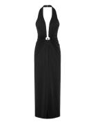 Alma Plunging Midi Dress Bardot Black