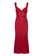 Alegra Stretch Lace Midi Dress Bardot Red