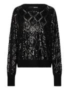 Sequin Knit Jumper ROTATE Birger Christensen Black