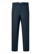 Slhloose-Wyatt Linen Trs Selected Navy