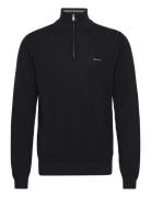 Cotton Pique Half Zip GANT Black