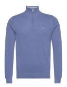 Cotton Pique Half Zip GANT Blue