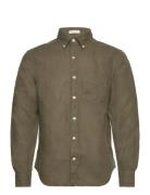Reg Gmnt Dyed Linen Shirt GANT Green