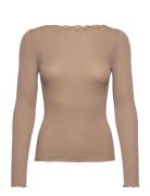 Rmwbalta Ls Regular Boatneck T-Shir RM By Rosemunde Beige