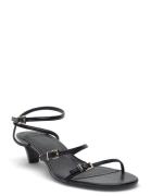 Kitten-Heel Sandals With Buckle Mango Black