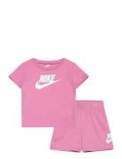 Ks-Knit Short Set Nike Pink