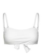Waffle Bandeau Tie Back Bikini Top Casall White