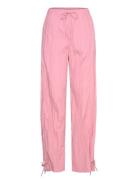 2342 Pleated Poly, Loose Pants W/ Tie STINE GOYA Pink