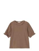 Blooming Ss Blouse Fliink Brown
