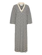 Tuva Structure Knitted Kaftan Malina Navy
