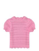 Magic Ss Puff Blouse Fliink Pink