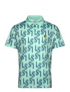 Ls Monogram Printed Polo Shirt Lyle & Scott Sport Blue
