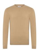 100% Recycle Knit Round Neck Lindbergh Beige