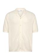 Slhtelum Ss Knit Relaxed Resort Cardigan Selected Cream