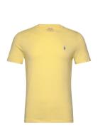 Custom Slim Fit Jersey Crewneck T-Shirt Polo Ralph Lauren Yellow