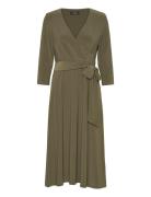 Surplice Jersey Dress Lauren Ralph Lauren Green