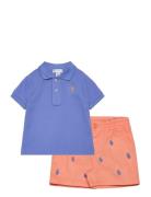 Mesh Polo Shirt & Chino Short Set Ralph Lauren Baby Blue