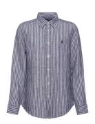 Striped Linen Shirt Ralph Lauren Kids Blue