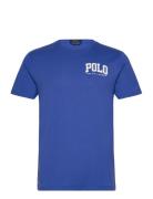 Custom Slim Fit Logo Jersey T-Shirt Polo Ralph Lauren Blue