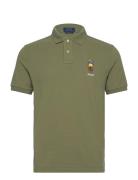 Custom Slim Polo Bear Mesh Polo Shirt Polo Ralph Lauren Khaki