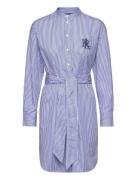Striped Belted Broadcloth Shirtdress Lauren Ralph Lauren Blue