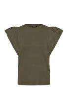 Jersey Flutter-Sleeve Tee Lauren Ralph Lauren Green