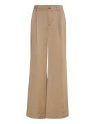 Satin Charmeuse Wide-Leg Pant Lauren Ralph Lauren Beige