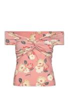 Floral Twist-Front Off-The-Shoulder Top Lauren Ralph Lauren Patterned